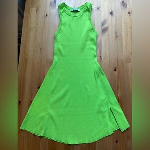 Zara Lime Green Ribbed Top